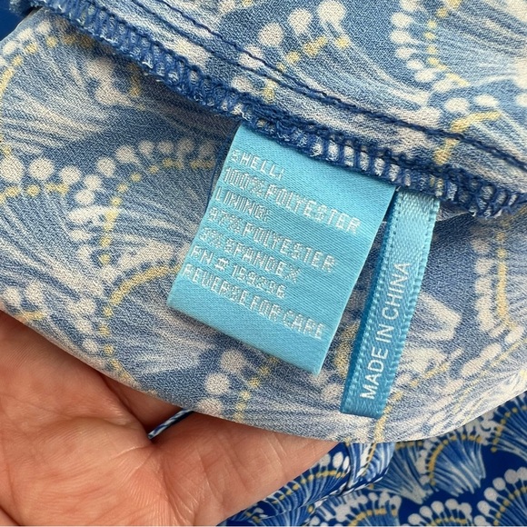 J. Mclaughlin Hermione Wide Leg V-Neck Jumpsuit shell print sz 8 - Picture 7 of 10